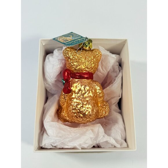 Ornament Glass Hand Blown Teddy Bear Merck Family Old World Christmas Tree - Picture 7 of 10